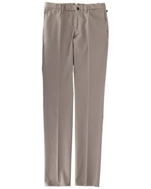 Incotex Straight-Leg Tailored Pants With Smooth Fabric Finish - Gray