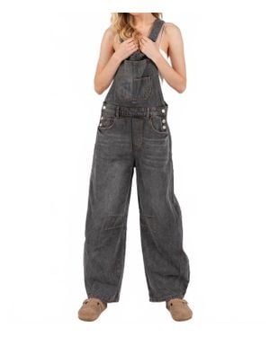Sewn and Seen Washed Denim Jumpsuit - Gray