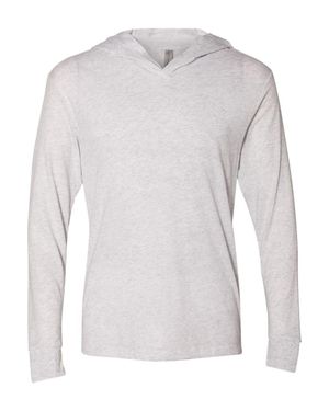 Next Level Triblend Hooded Long Sleeve Pullover - White