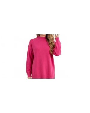 LAVENDER J Mockneck Long Sleeve Sweater - Black