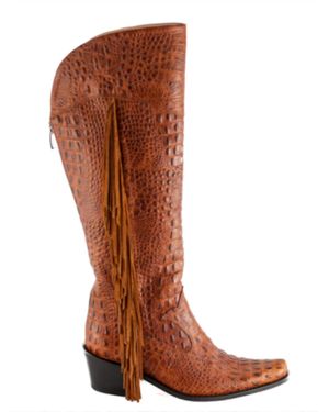 Rockwell Tharp Manchester Fringe Tall Cowboy Boot - Brown