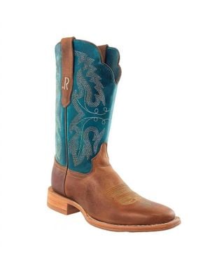 R. Watson Boots Honey Cowhide Boots - Blue