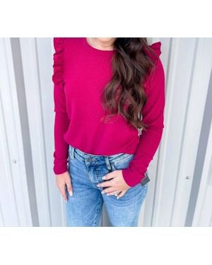 Another Love Camden Ruffle Top - Pink