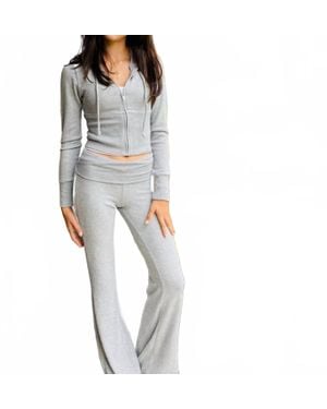 KatieJnyc Girl's Drew Hacci Zip Hoodie - Gray