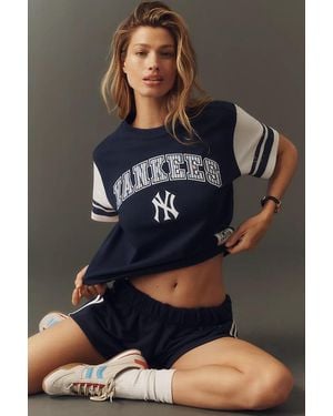 Mitchell & Ness Mlb Crew-Neck Jersey Top - Gray