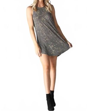 Angie Acid Wash Mini Dress - Gray