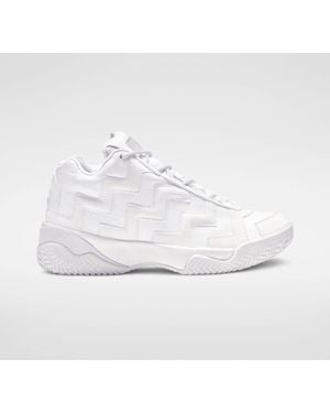 Converse Voltage Mid Leather High Top Sneakers - White