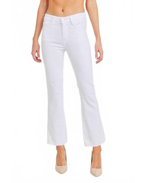Just Black Denim High Rise Crop Flare Jeans - White