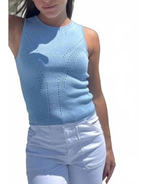 Bishop + Young Sharline Pointelle Tank Top - Blue