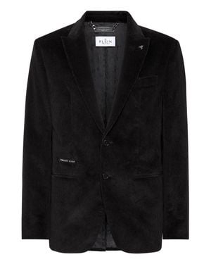 Philipp Plein Velvet Blazer Gigolò Fit - Black