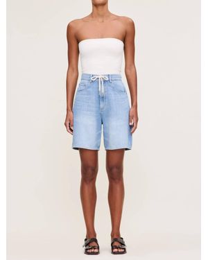 DL1961 Taylor Drawstring High Rise 7" Short - Blue