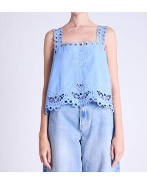 Berenice Tista Embroidered Top - Blue