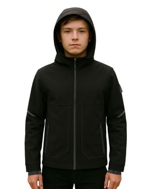 Alpine North Tofino Junior Kid's Fleece Lined Softshell Windbreaker - Black