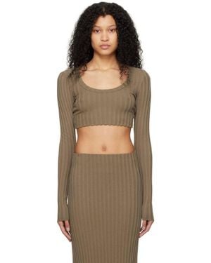 Cotton Citizen Capri Crop Long Sleeve Top - Multicolor