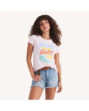 Nautica Beach Vibe Graphic T-Shirt - Blue