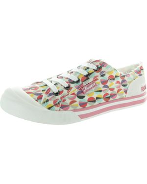 Rocket Dog Jazzin Jixel Printed Canvas Casual And Fashion Sneakers - Pink