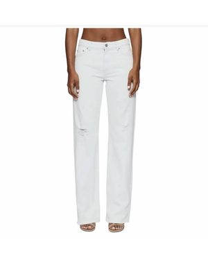 Purple Brand Ripped Straight Leg Jeans - White