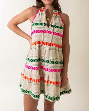 Saylor Calico Dress - Multicolor