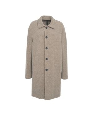 Harris Wharf London Timeless Wool Blend Coat With Relaxed Fit And Classic Collar - Natural