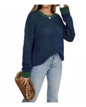 Ninexis Long Sleeve Striped Pullover - Blue