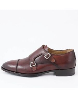 PASTORI Remus Monk Strap Dress Shoe - Brown