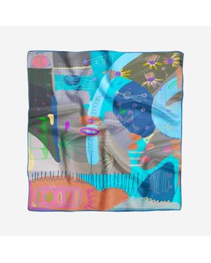 Isabelle Gougenheim Silk Bandana Scarf - Blue