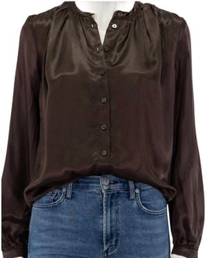 Nation Ltd Trishia Shirred Blouse - Black