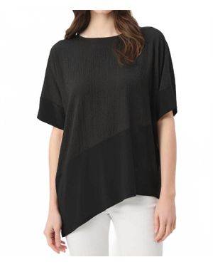 Joseph Ribkoff Asymmetrical Cocoon Top - Black