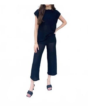Olivaceous Rilla Cropped Pants - Blue