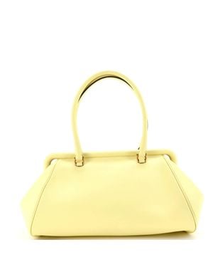 Ferragamo Frame Satchel Leather - Yellow