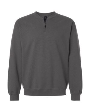 Gildan Softstyle Midweight 1/4 Zip Sweatshirt - Gray