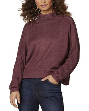 Wit & Wisdom Mixed Media Knit Top - Purple