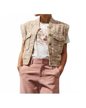 EsQualo Winna Tweed Waistcoat Vest - Multicolor