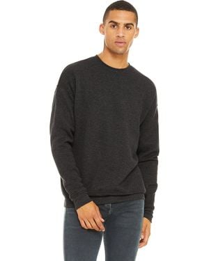 Bella Canvas Adult Fleece Drop Shoulder Sweatshirt - Black