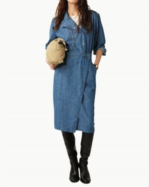 Ba&sh Wakie Denim Midi Dress - Blue
