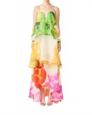 Elliatt Lilia Tiered Gown - White