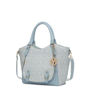 MKF Fula Signature Satchel Handbag - Blue
