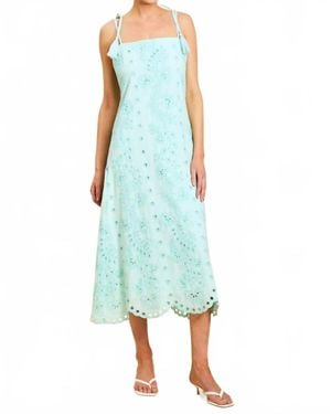 mestiza Salvador Tassel Midi Dress - Blue