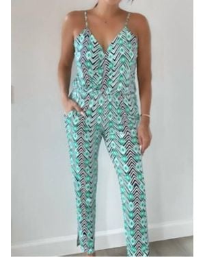 Veronica M Surplice Tank Jumpsuit - Blue