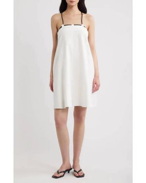 a.ren Phoenix Halter Minidress - White