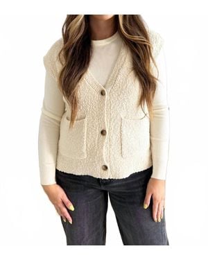 Thread & Supply Emma Sleeveless Cardigan - Natural