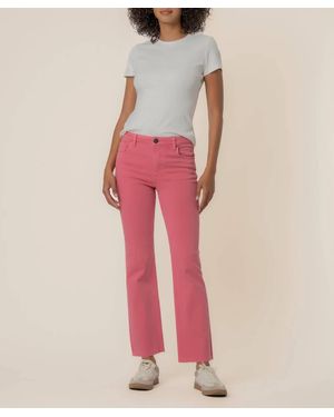 Kut From The Kloth Kelsey High Rise Fab Ab Ankle Flare Jean - Pink