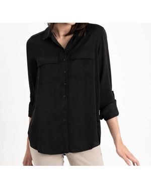Renuar Airflow Woven Blouse - Black