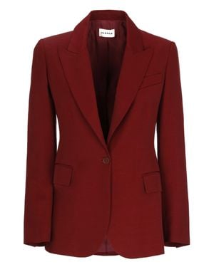 P.A.R.O.S.H. Bordeaux Raisa26 Peak Lapel Blazer - Red
