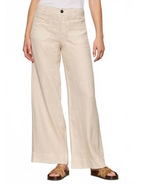 Sanctuary Linen Marine Wide Leg Jeans - Natural