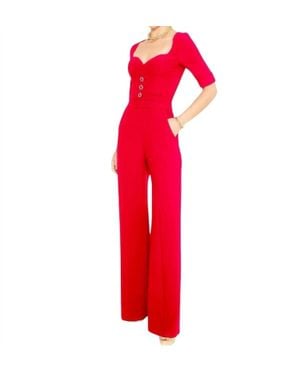 Black Halo Kerry Jumpsuit - Red