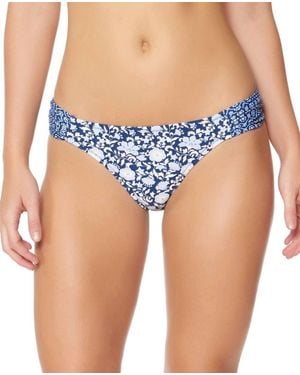 Jessica Simpson Side Shirred Hipster Bikini Bottom - Blue