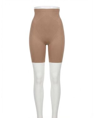 Spanx High-Waisted Mid-Thigh Shorts - Natural