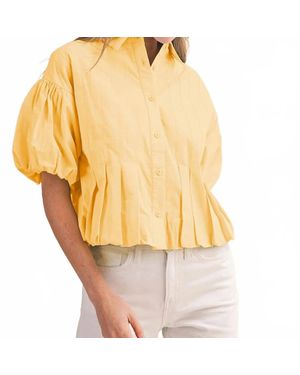 ..,merci The Lola Bubble Hem Top - Yellow