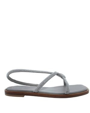 Ferragamo Ferragamo Floriane Knotted Strap Flat Sandals, Size 7 C - White